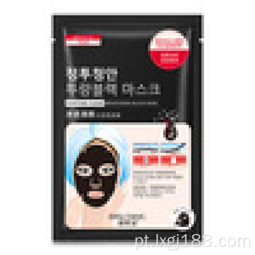 Máscara facial preta para cuidados com o rosto oem coreana máscara facial de carvão de bambu nutrição profunda poros